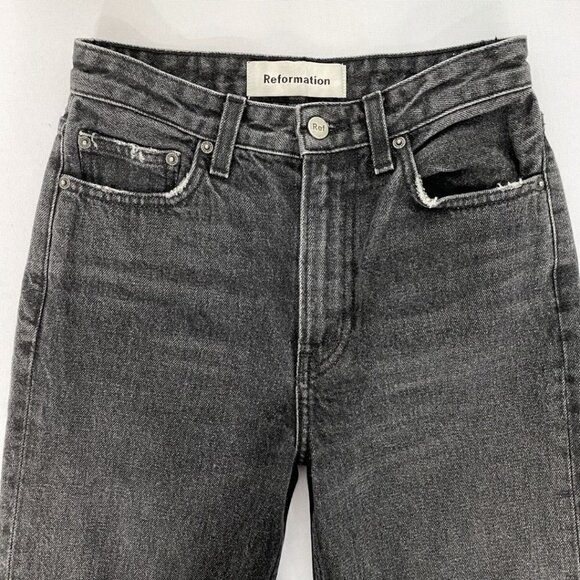 REFORMATION HIGH RISE CIGARETTE IN CHARCOAL GREY CUT LY008 - 25 - Picture 5 of 10